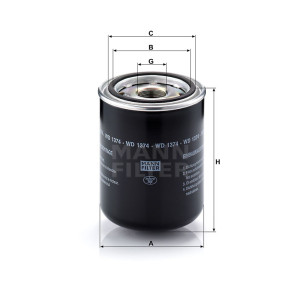 Фильтр масляный MANN-FILTER WD 1374